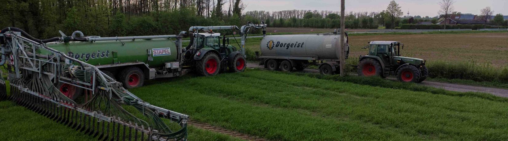 Drohnenbild bei der Düngung